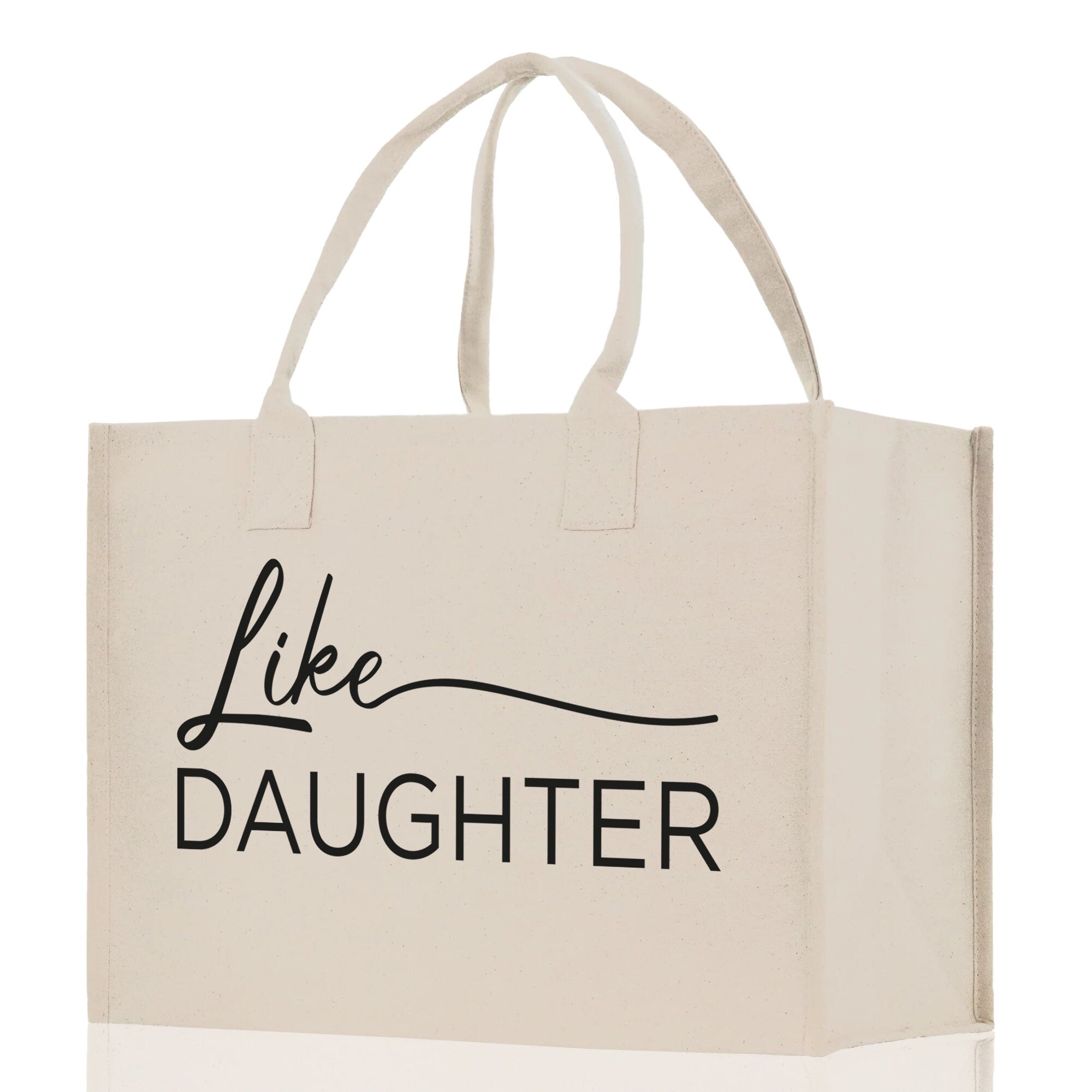 Like Mother Like Daughter Cotton Canvas Tote Bag Christmas For Mom Daughter Mather's Day Gift From Daughter Tote Bag Mom Daughter Gifts Bag - Aaria Tees Aaria Tees