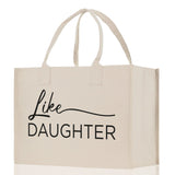 Like Mother Like Daughter Cotton Canvas Tote Bag Christmas For Mom Daughter Mather's Day Gift From Daughter Tote Bag Mom Daughter Gifts Bag - Aaria Tees Aaria Tees