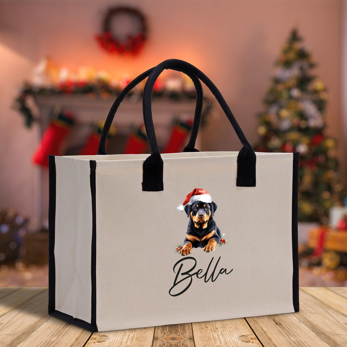 Labrador Retriever Custom Dog Name Cotton Canvas Tote Bag Custom Pet Lover Gift Pet Portrait Bag Personalized Pet Owner Gift Tote Bag - Aaria Tees