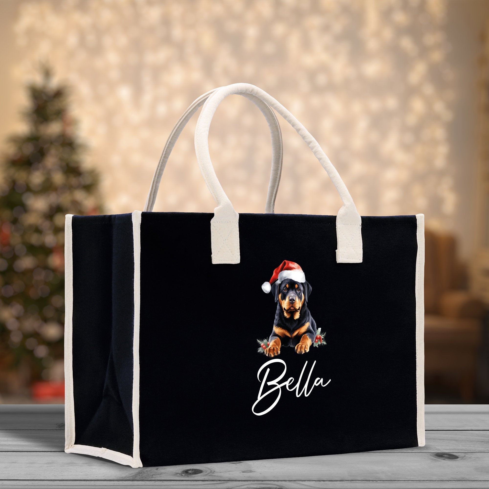 Labrador Retriever Custom Dog Name Cotton Canvas Tote Bag Custom Pet Lover Gift Pet Portrait Bag Personalized Pet Owner Gift Tote Bag - Aaria Tees Aaria Tees
