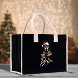 Labrador Retriever Custom Dog Name Cotton Canvas Tote Bag Custom Pet Lover Gift Pet Portrait Bag Personalized Pet Owner Gift Tote Bag - Aaria Tees Aaria Tees