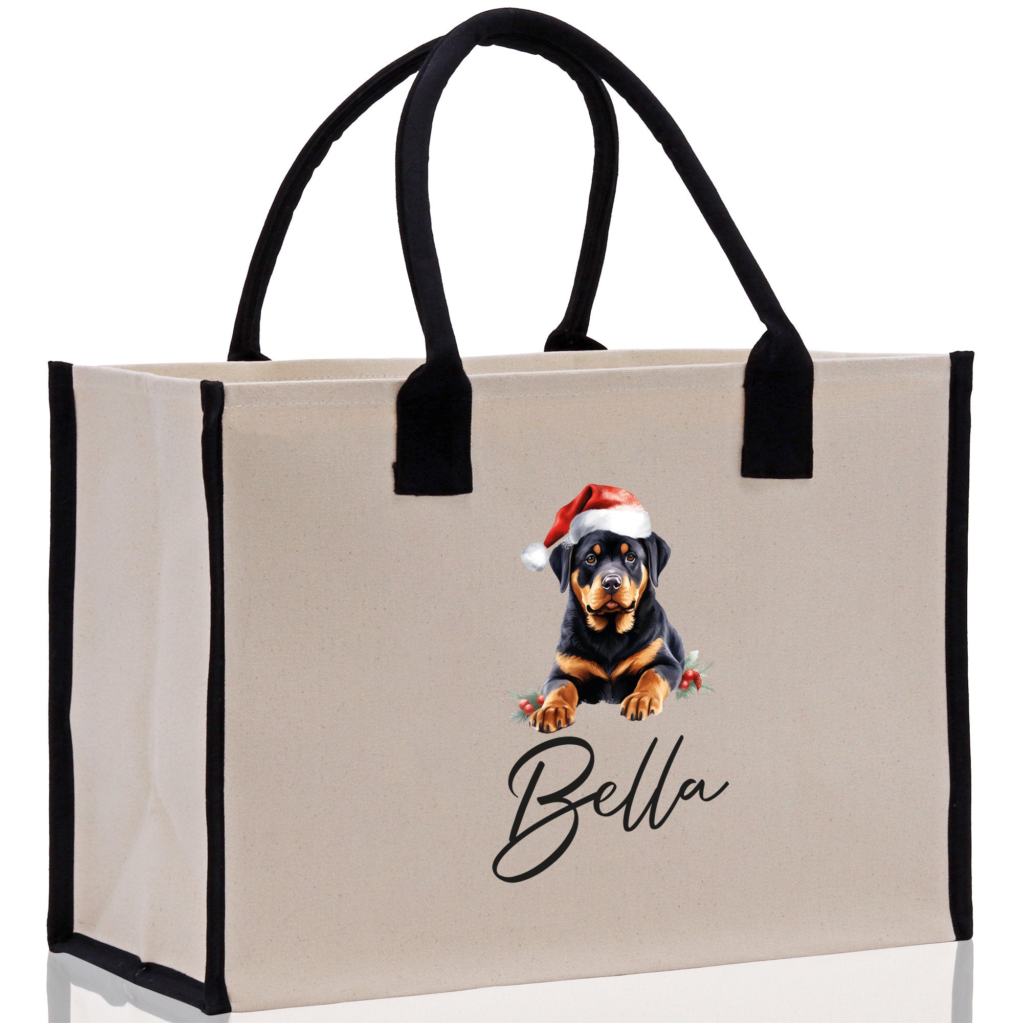 Labrador Retriever Custom Dog Name Cotton Canvas Tote Bag Custom Pet Lover Gift Pet Portrait Bag Personalized Pet Owner Gift Tote Bag - Aaria Tees Aaria Tees