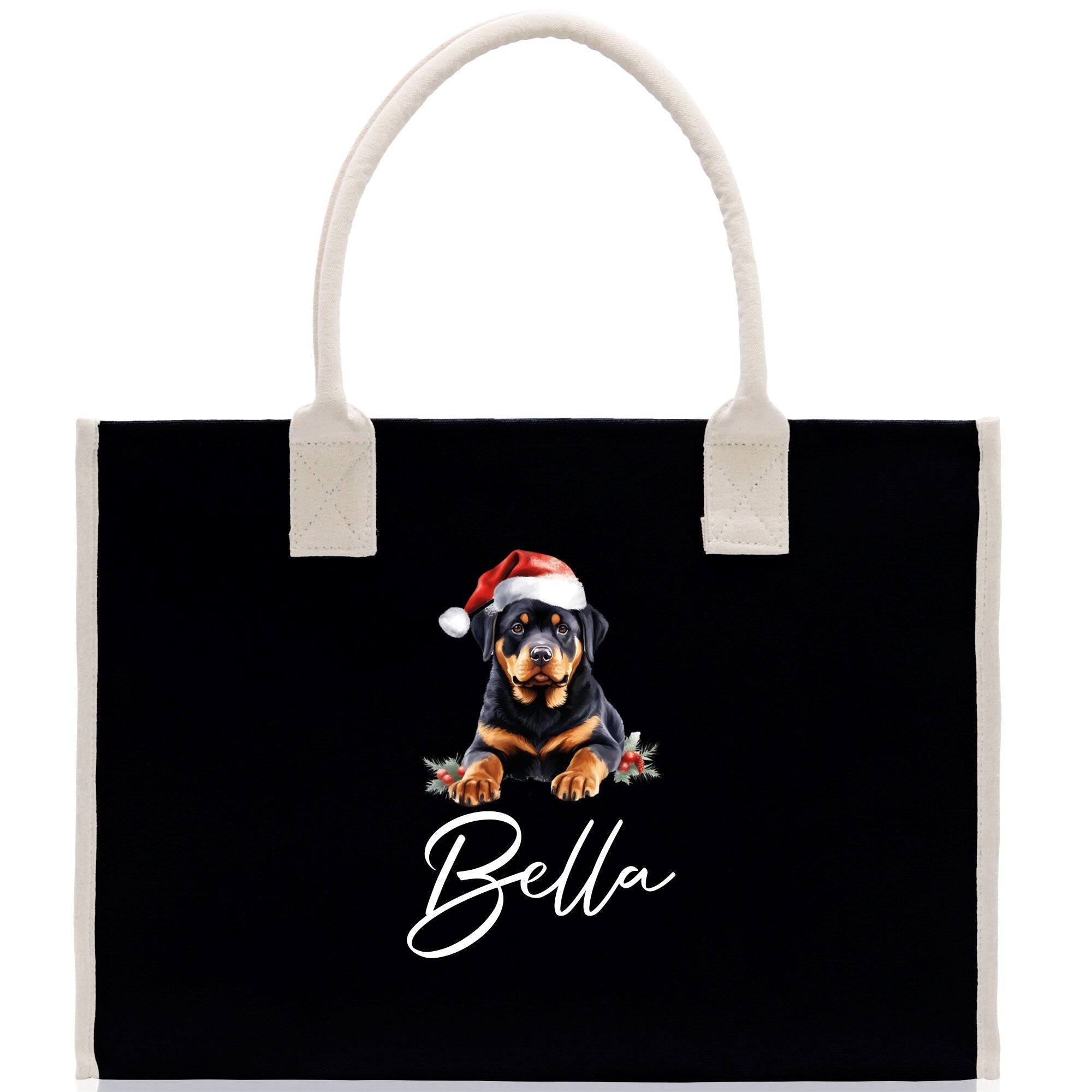 Labrador Retriever Custom Dog Name Cotton Canvas Tote Bag Custom Pet Lover Gift Pet Portrait Bag Personalized Pet Owner Gift Tote Bag - Aaria Tees Aaria Tees