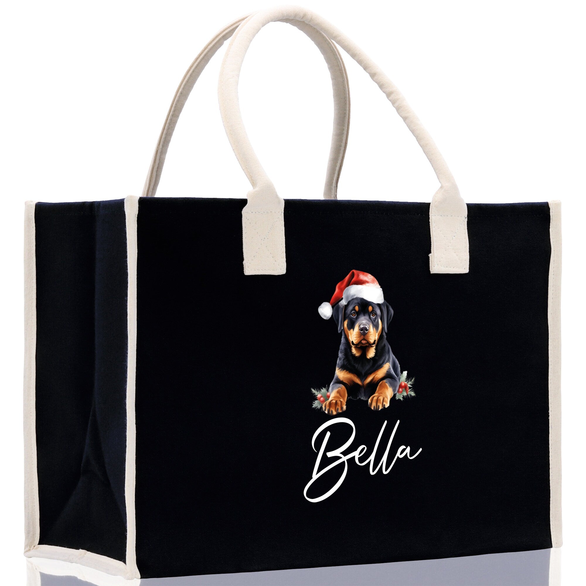 Labrador Retriever Custom Dog Name Cotton Canvas Tote Bag Custom Pet Lover Gift Pet Portrait Bag Personalized Pet Owner Gift Tote Bag - Aaria Tees Aaria Tees
