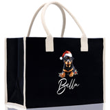 Labrador Retriever Custom Dog Name Cotton Canvas Tote Bag Custom Pet Lover Gift Pet Portrait Bag Personalized Pet Owner Gift Tote Bag - Aaria Tees Aaria Tees