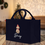 Baby Golden Retriever Custom Name Custom Cotton Canvas Tote Bag Custom Pet Lover Gift Pet Portrait Bag Personalized Pet Owner Gift Tote Bag - Aaria Tees Aaria Tees