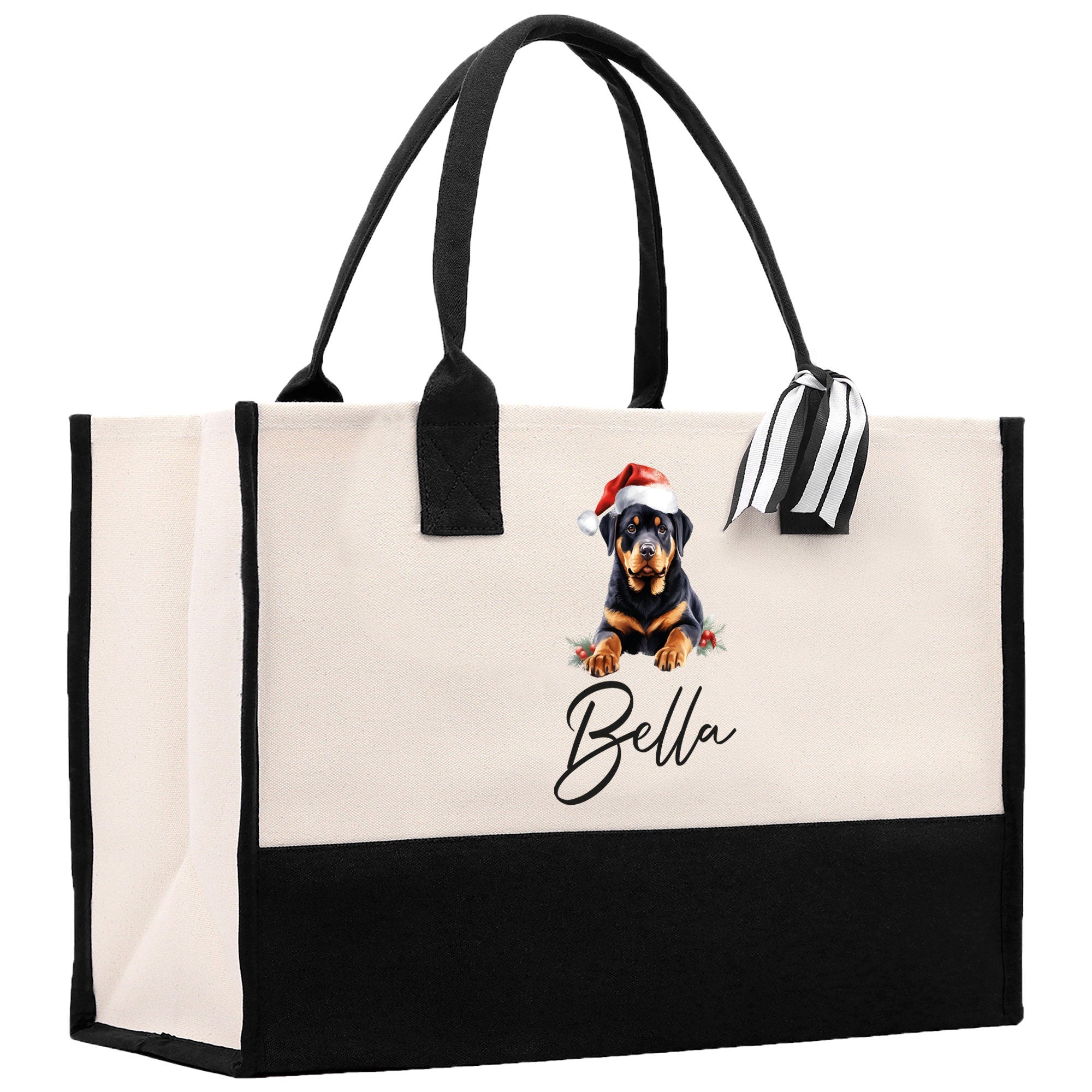 Labrador Retriever Custom Dog Name Cotton Canvas Tote Bag Custom Pet Lover Gift Pet Portrait Bag Personalized Pet Owner Gift Tote Bag - Aaria Tees Aaria Tees