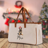 German Shepherd Custom Dog Name Cotton Canvas Tote Bag Custom Pet Lover Gift Pet Portrait Bag Personalized Pet Owner Gift Tote Bag - Aaria Tees Aaria Tees