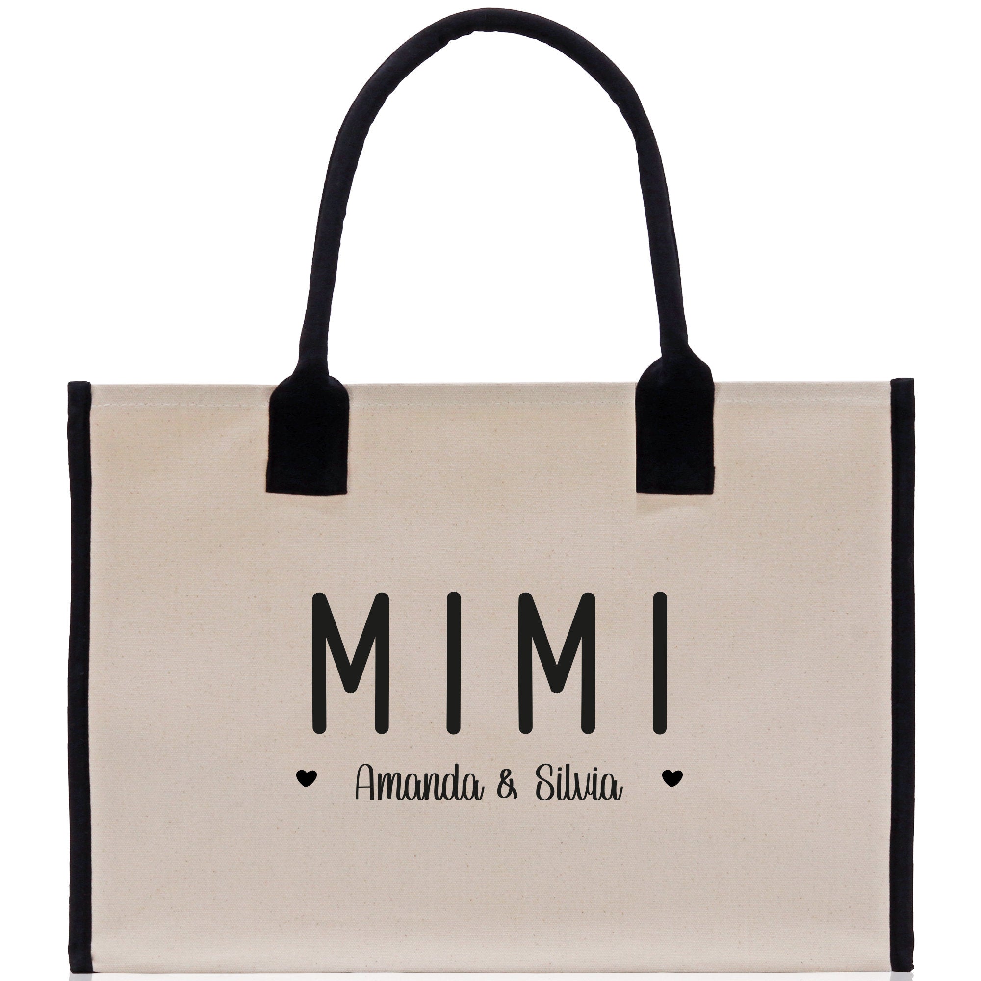 Mimi Grandchild Kids Names Custom Grandma Tote Bag Grandma's Getaway Bag Gigi Bag Personalized Grandma Gift Bag Shopping Bag Mother Day Gift - Aaria Tees Aaria Tees