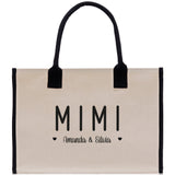 Mimi Grandchild Kids Names Custom Grandma Tote Bag Grandma's Getaway Bag Gigi Bag Personalized Grandma Gift Bag Shopping Bag Mother Day Gift - Aaria Tees Aaria Tees