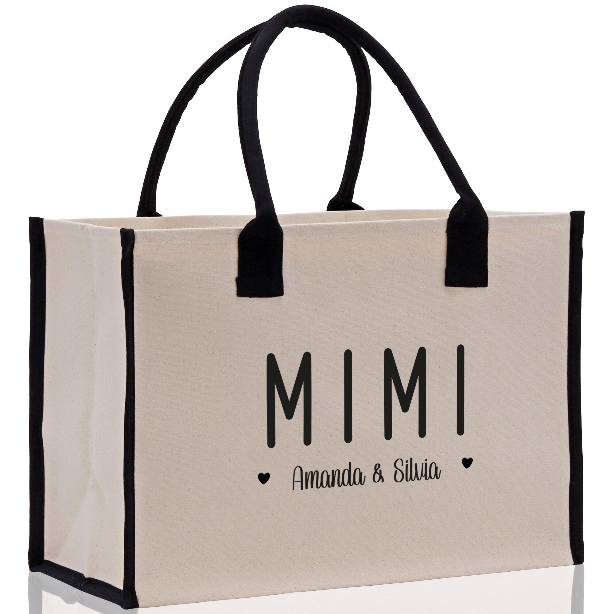 Mimi Grandchild Kids Names Custom Grandma Tote Bag Grandma's Getaway Bag Gigi Bag Personalized Grandma Gift Bag Shopping Bag Mother Day Gift - Aaria Tees Aaria Tees
