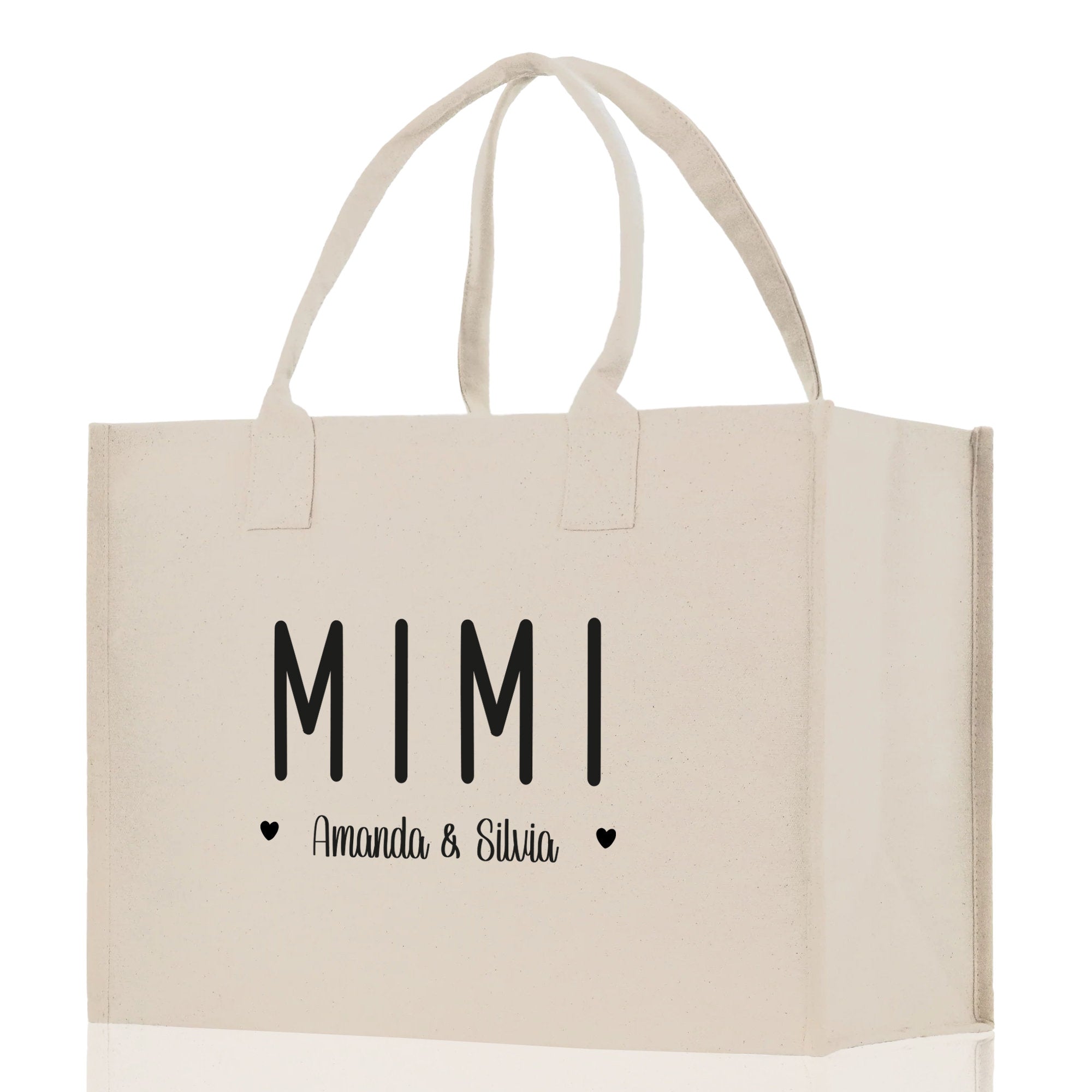 Mimi Grandchild Kids Names Custom Grandma Tote Bag Grandma's Getaway Bag Gigi Bag Personalized Grandma Gift Bag Shopping Bag Mother Day Gift - Aaria Tees Aaria Tees