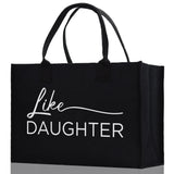 Like Mother Like Daughter Cotton Canvas Tote Bag Christmas For Mom Daughter Mather's Day Gift From Daughter Tote Bag Mom Daughter Gifts Bag - Aaria Tees Aaria Tees
