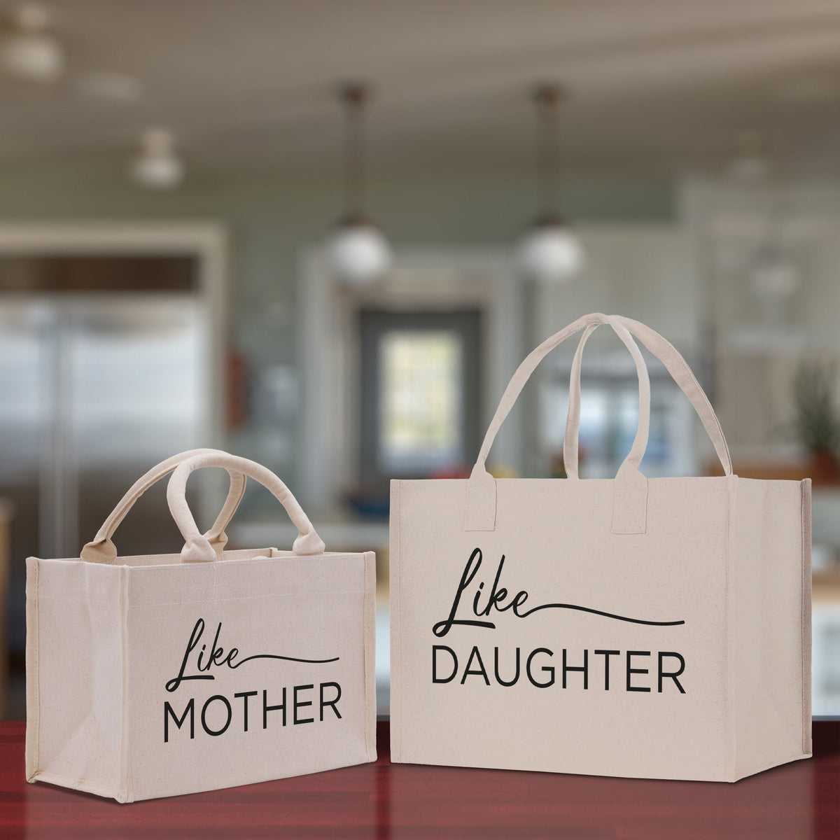 Like Mother Like Daughter Cotton Canvas Tote Bag Christmas For Mom Daughter Mather's Day Gift From Daughter Tote Bag Mom Daughter Gifts Bag - Aaria Tees