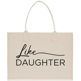 Like Mother Like Daughter Cotton Canvas Tote Bag Christmas For Mom Daughter Mather's Day Gift From Daughter Tote Bag Mom Daughter Gifts Bag - Aaria Tees Aaria Tees