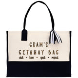Gram's Getaway Bag Leopard Grandma Tote Bag Nana Bag Grandma Gift Bag Shopping Bag Mothers Day Gift Live Love Spoil Bag Grandma Beach Bag - Aaria Tees Aaria Tees