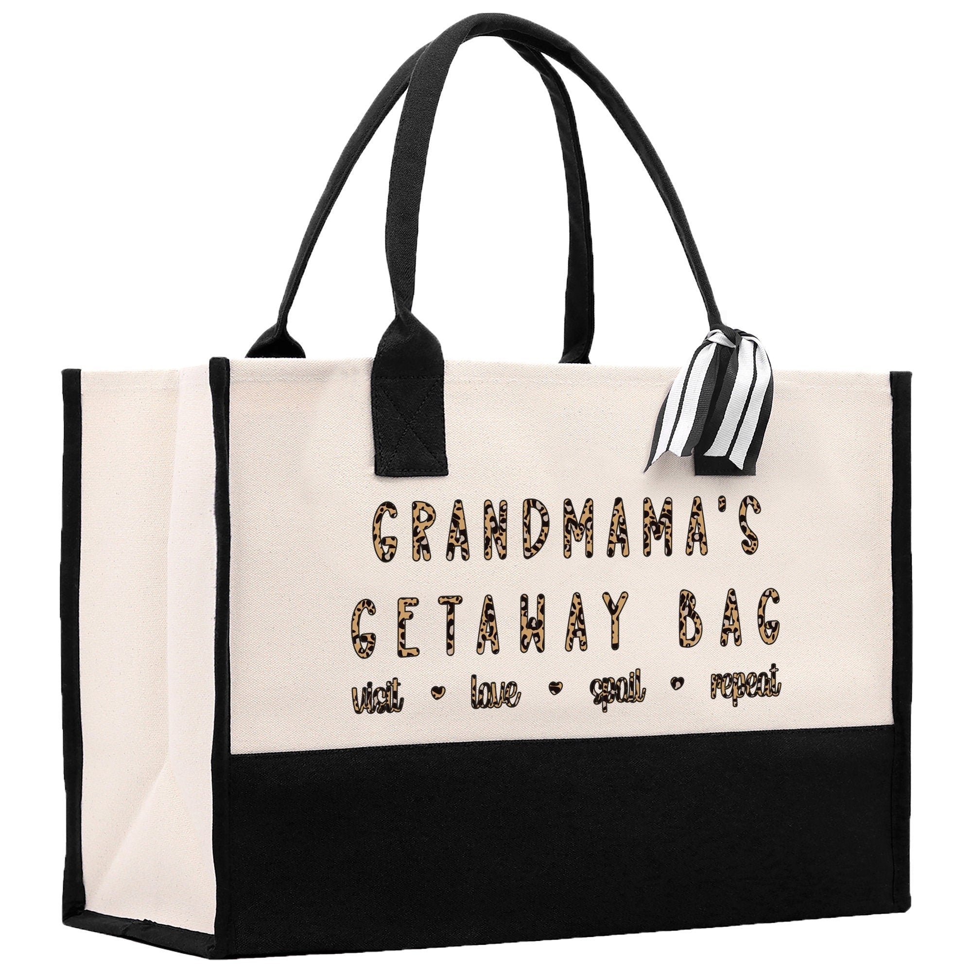 Grandmama's Getaway Bag Leopard Grandma Tote Bag Nana Bag Grandma Gift Bag Shopping Bag Mothers Day Gift Live Love Spoil Bag Grandma Bag - Aaria Tees Aaria Tees
