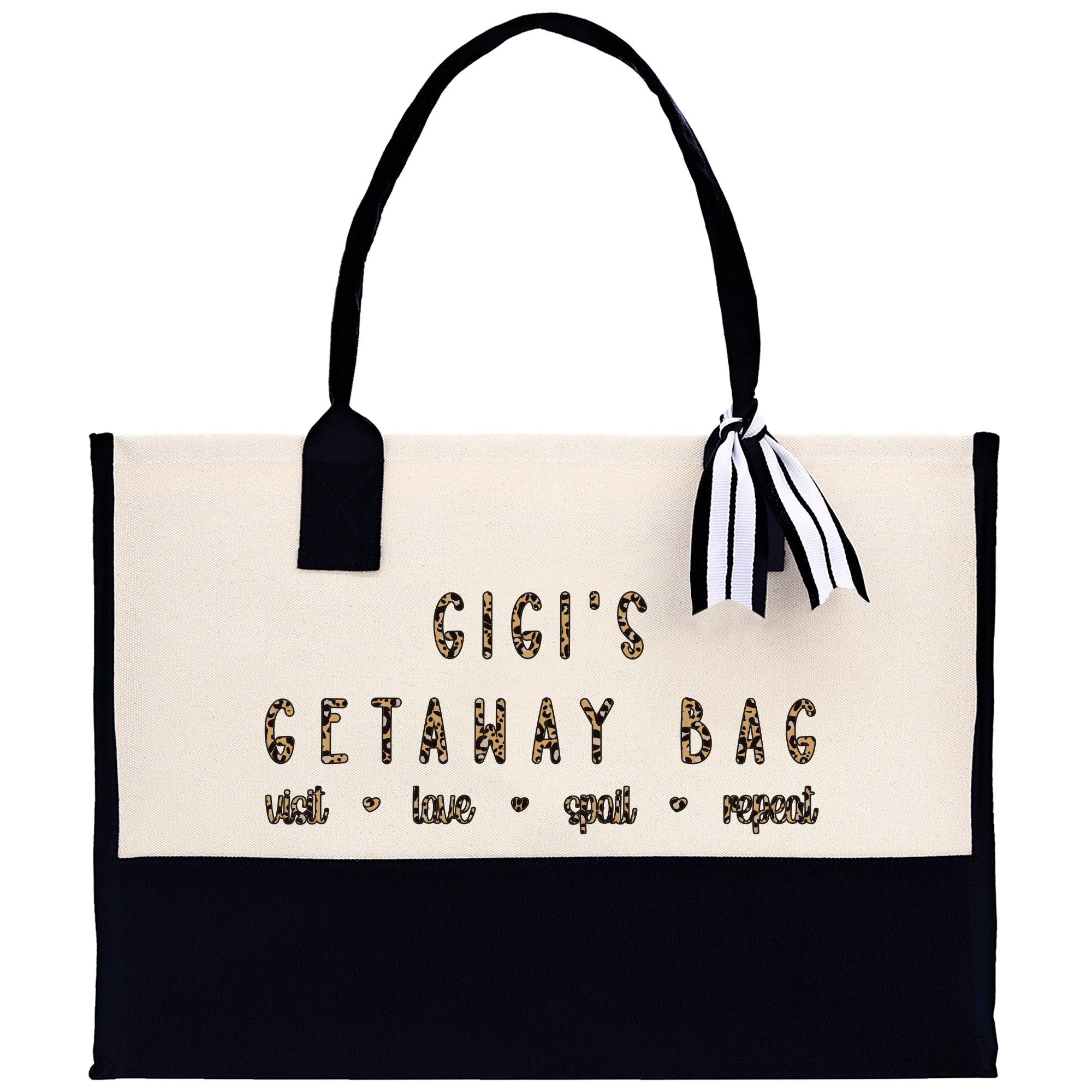 Gigi's Getaway Bag Leopard Grandma Tote Bag Nana Bag Grandma Gift Bag Shopping Bag Mothers Day Gift Live Love Spoil Bag Grandma Beach Bag - Aaria Tees Aaria Tees