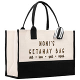 Noni's Getaway Bag Leopard Grandma Tote Bag Nana Bag Grandma Gift Bag Shopping Bag Mothers Day Gift Live Love Spoil Bag Grandma Beach Bag - Aaria Tees Aaria Tees