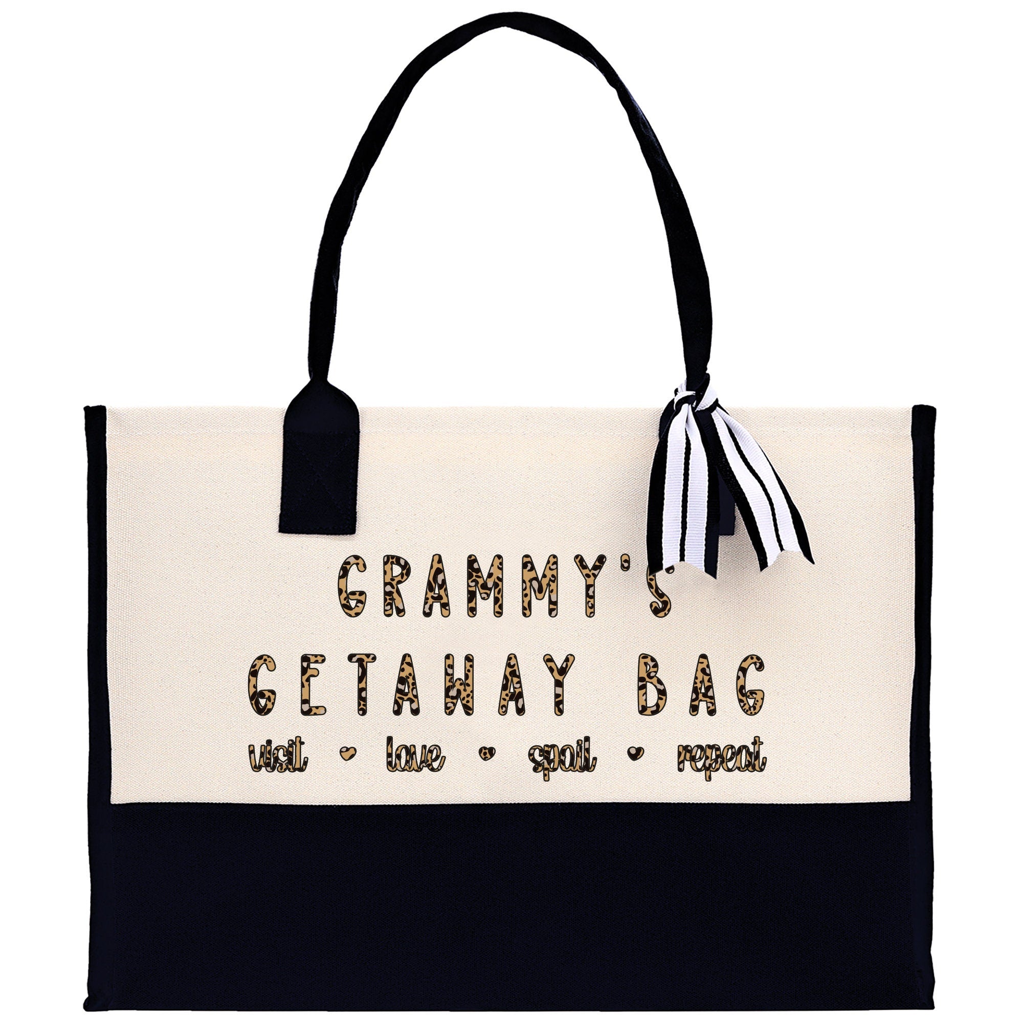 Grammy's Getaway Bag Leopard Grandma Tote Bag Nana Bag Grandma Gift Bag Shopping Bag Mothers Day Gift Live Love Spoil Bag Grandma Beach Bag - Aaria Tees Aaria Tees