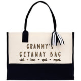 Grammy's Getaway Bag Leopard Grandma Tote Bag Nana Bag Grandma Gift Bag Shopping Bag Mothers Day Gift Live Love Spoil Bag Grandma Beach Bag - Aaria Tees Aaria Tees