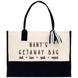 Nany's Getaway Bag Leopard Grandma Tote Bag Nana Bag Grandma Gift Bag Shopping Bag Mothers Day Gift Live Love Spoil Bag Grandma Bag - Aaria Tees Aaria Tees