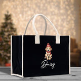 Baby Golden Retriever Custom Name Custom Cotton Canvas Tote Bag Custom Pet Lover Gift Pet Portrait Bag Personalized Pet Owner Gift Tote Bag - Aaria Tees Aaria Tees