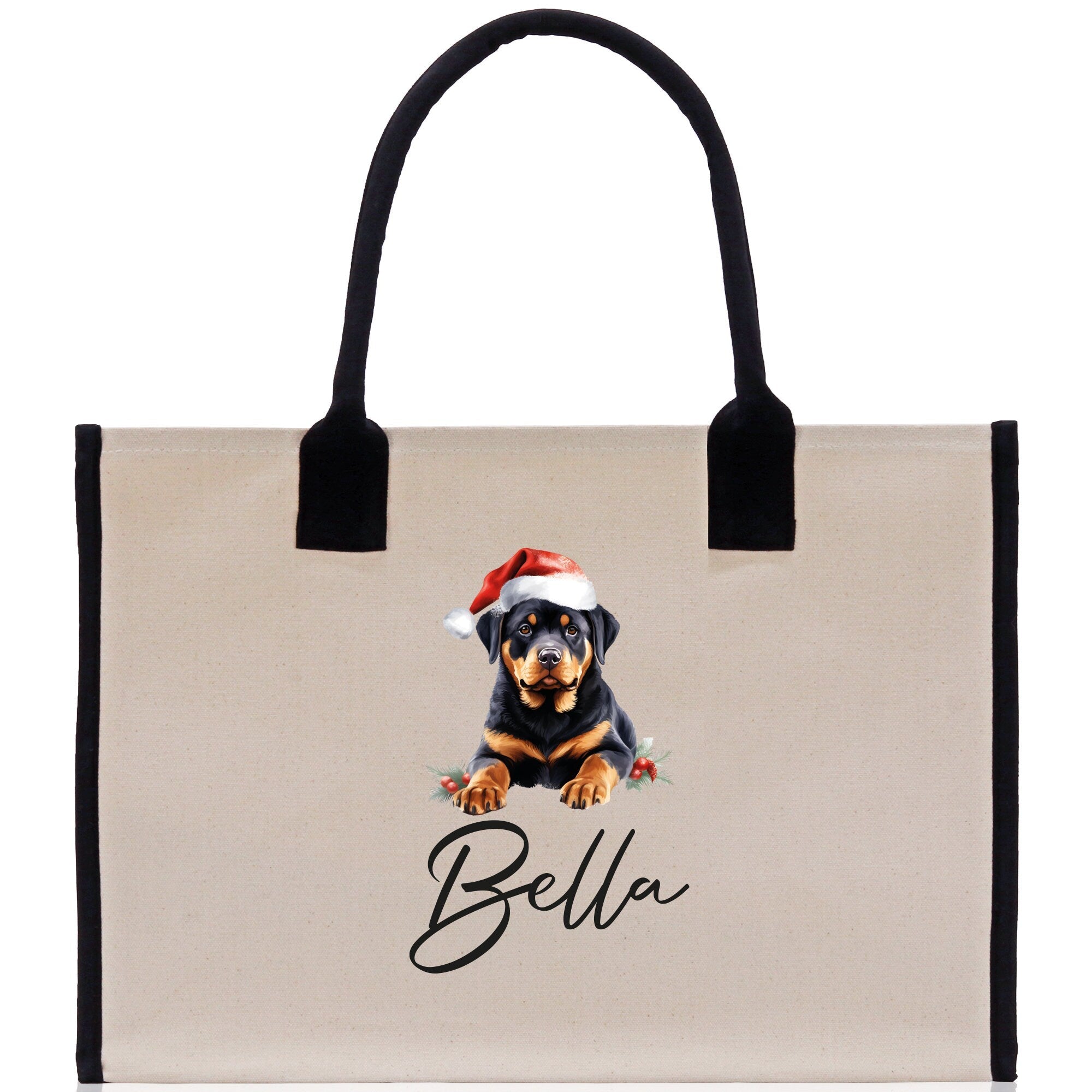 Labrador Retriever Custom Dog Name Cotton Canvas Tote Bag Custom Pet Lover Gift Pet Portrait Bag Personalized Pet Owner Gift Tote Bag - Aaria Tees Aaria Tees