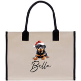 Labrador Retriever Custom Dog Name Cotton Canvas Tote Bag Custom Pet Lover Gift Pet Portrait Bag Personalized Pet Owner Gift Tote Bag - Aaria Tees Aaria Tees