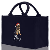 German Shepherd Custom Dog Name Cotton Canvas Tote Bag Custom Pet Lover Gift Pet Portrait Bag Personalized Pet Owner Gift Tote Bag - Aaria Tees Aaria Tees