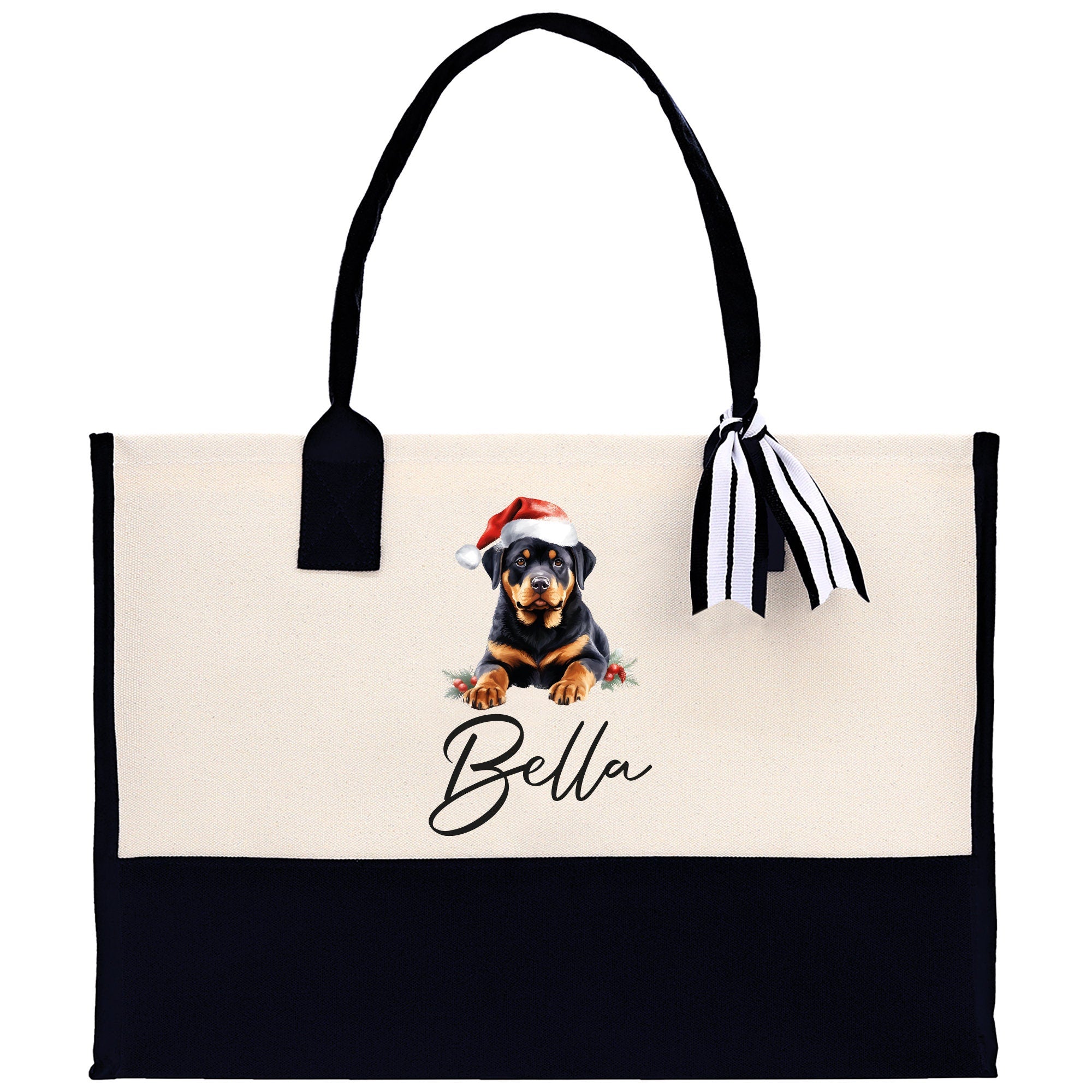 Labrador Retriever Custom Dog Name Cotton Canvas Tote Bag Custom Pet Lover Gift Pet Portrait Bag Personalized Pet Owner Gift Tote Bag - Aaria Tees Aaria Tees