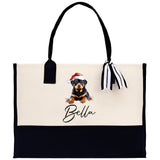 Labrador Retriever Custom Dog Name Cotton Canvas Tote Bag Custom Pet Lover Gift Pet Portrait Bag Personalized Pet Owner Gift Tote Bag - Aaria Tees Aaria Tees