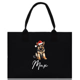 German Shepherd Custom Dog Name Cotton Canvas Tote Bag Custom Pet Lover Gift Pet Portrait Bag Personalized Pet Owner Gift Tote Bag - Aaria Tees Aaria Tees