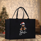 Labrador Retriever Custom Dog Name Cotton Canvas Tote Bag Custom Pet Lover Gift Pet Portrait Bag Personalized Pet Owner Gift Tote Bag - Aaria Tees Aaria Tees