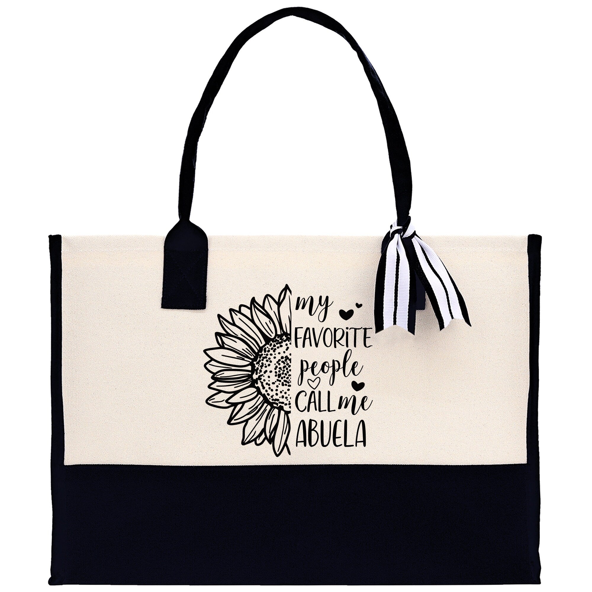 My Favorite People Call Me Abuela Cotton Canvas Tote Bag Grandma Tote Bag Grandma Nana Bag Grandma Gift Bag Shopping Bag Mothers Day Gift - Aaria Tees Aaria Tees