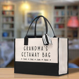 Grandma's Getaway Bag Beach Read Swim Repeat Cotton Canvas Tote Bag Nana Bag Grandma Gift Bag Shopping Bag Mothers Day Gift - Aaria Tees Aaria Tees