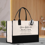 Realtor Tote Bag Personalized Business Tote Bag Custom Real Estate Agent Gift Bulk Business Logo Realtor Swag Real Estate Tote Bag - Aaria Tees Aaria Tees