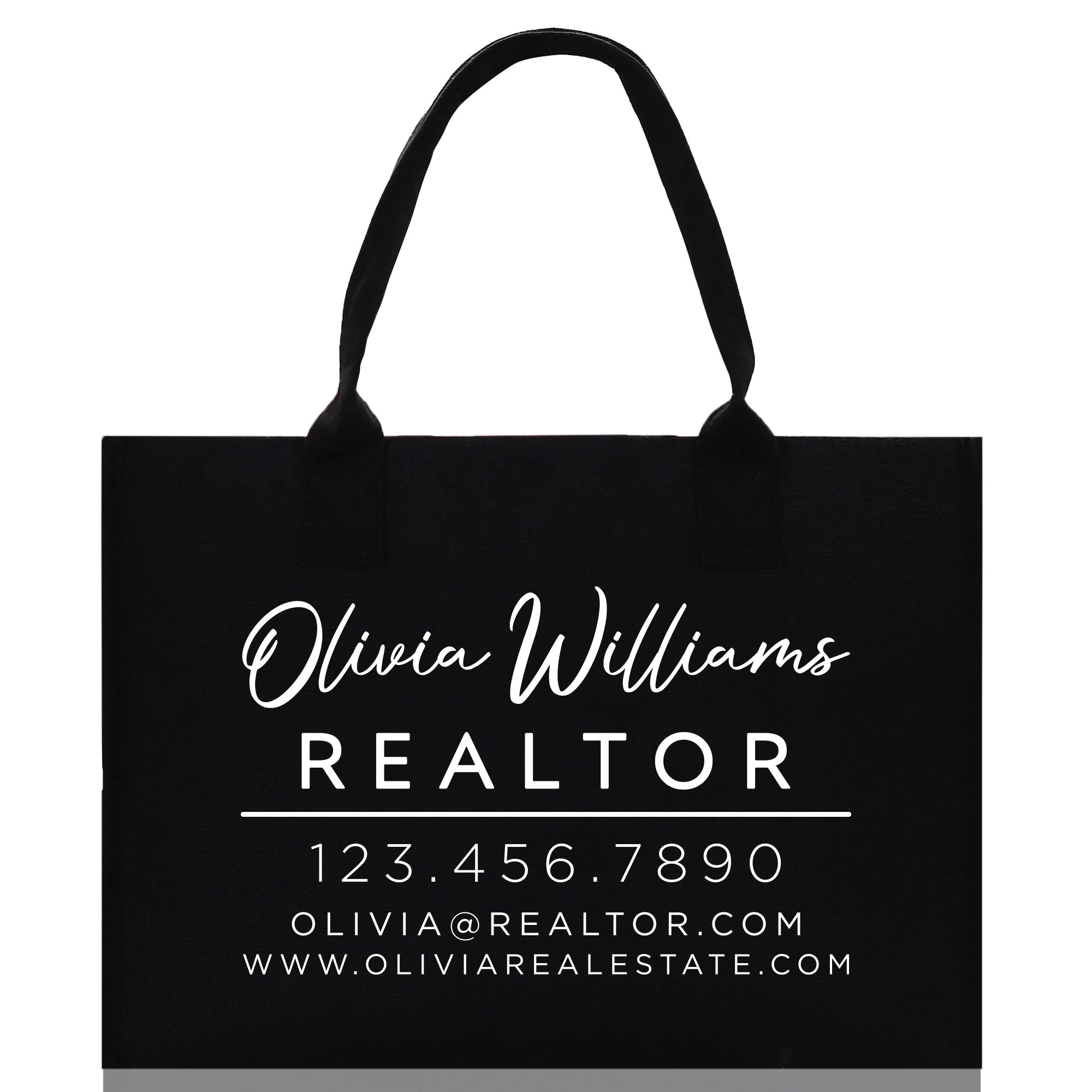 Realtor Tote Bag Personalized Business Tote Bag Custom Real Estate Agent Gift Bulk Business Logo Realtor Swag Real Estate Tote Bag - Aaria Tees Aaria Tees