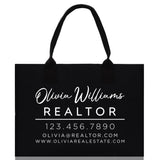 Realtor Tote Bag Personalized Business Tote Bag Custom Real Estate Agent Gift Bulk Business Logo Realtor Swag Real Estate Tote Bag - Aaria Tees Aaria Tees