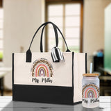 Personalized Teacher Cotton Canvas Tote Bag Gift for Teachers Teacher Life Tote Custom Teacher Appreciation Gift Bag Teacher Name Bag - Aaria Tees Aaria Tees