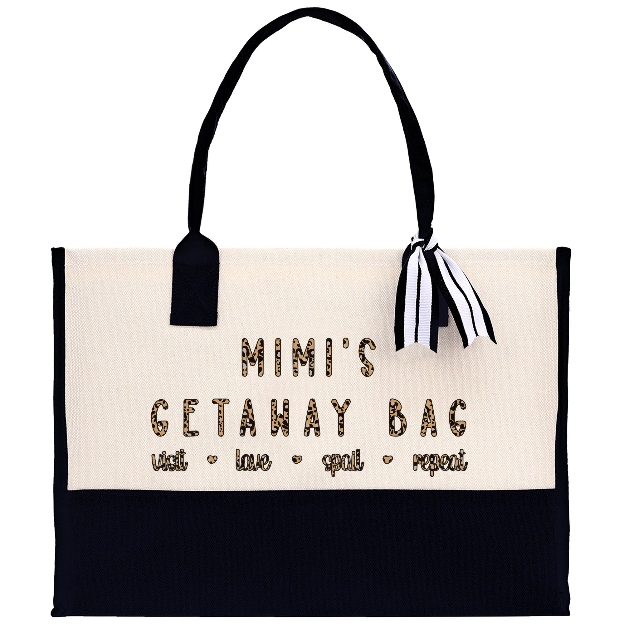 Mimi's Getaway Bag Leopard Grandma Tote Bag Nana Bag Grandma Gift Bag Shopping Bag Mothers Day Gift Live Love Spoil Bag Grandma Bag - Aaria Tees Aaria Tees