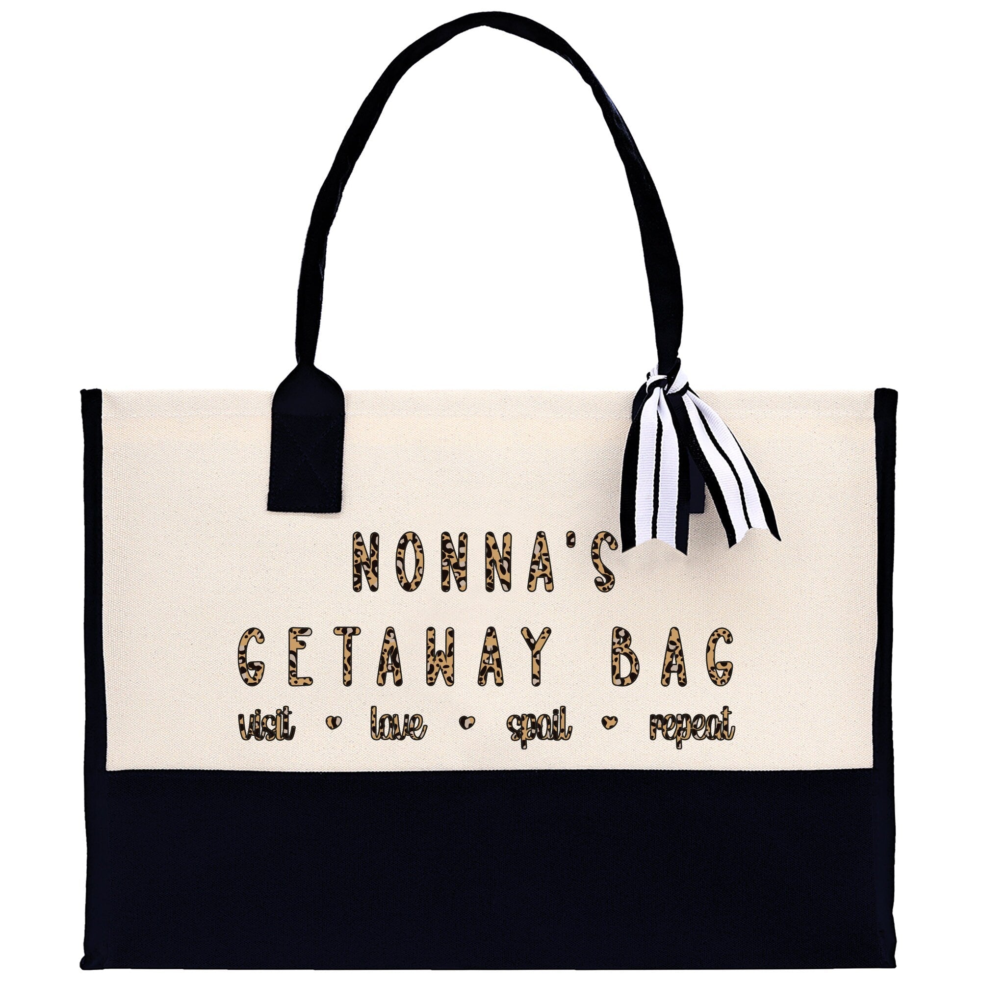 Nonna's Getaway Bag Leopard Grandma Tote Bag Nana Bag Grandma Gift Bag Shopping Bag Mothers Day Gift Live Love Spoil Bag Grandma Beach Bag - Aaria Tees Aaria Tees