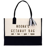 Noona's Getaway Bag Leopard Grandma Tote Bag Nana Bag Grandma Gift Bag Shopping Bag Mothers Day Gift Live Love Spoil Bag Grandma Beach Bag - Aaria Tees Aaria Tees