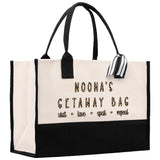 Noona's Getaway Bag Leopard Grandma Tote Bag Nana Bag Grandma Gift Bag Shopping Bag Mothers Day Gift Live Love Spoil Bag Grandma Beach Bag - Aaria Tees Aaria Tees