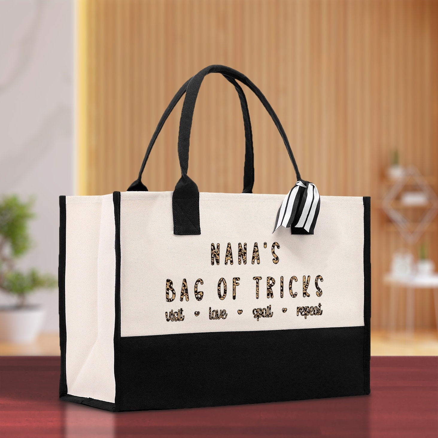 Nana's Bag Of Tricks Leopard Grandma Tote Bag Nana Bag Grandma Gift Bag Shopping Bag Mothers Day Gift Live Love Spoil Bag Grandma Bag - Aaria Tees Aaria Tees
