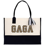 Gaga Gram Mimi Nana Grandma Canvas Tote Bag Grandma's Getaway Bag Grandma Gift Bag Mothers Day Gift Bag Grandma Beach Bag Gift for Grandma - Aaria Tees Aaria Tees