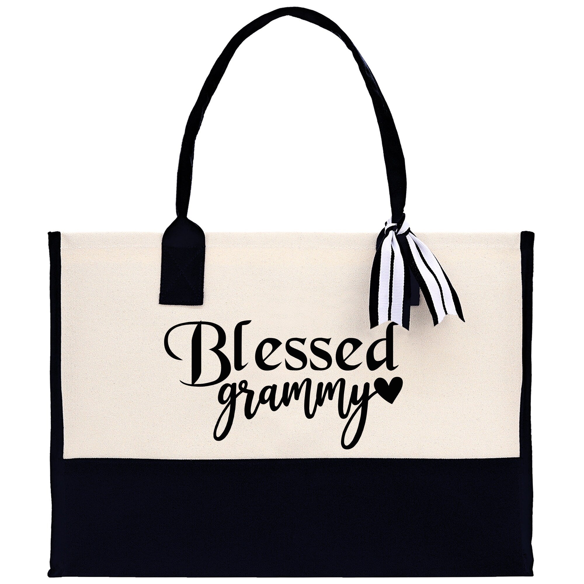 Blessed Grammy Grandma Cotton Canvas Tote Bag Grandma Tote Bag Grandma Nana Bag Grandma Gift Bag Shopping Bag Mothers Day Gift - Aaria Tees Aaria Tees
