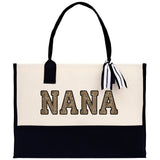 Gaga Gram Mimi Nana Grandma Canvas Tote Bag Grandma's Getaway Bag Grandma Gift Bag Mothers Day Gift Bag Grandma Beach Bag Gift for Grandma - Aaria Tees Aaria Tees