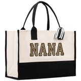 Gaga Gram Mimi Nana Grandma Canvas Tote Bag Grandma's Getaway Bag Grandma Gift Bag Mothers Day Gift Bag Grandma Beach Bag Gift for Grandma - Aaria Tees Aaria Tees