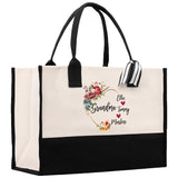 Grandma and Grandkids Names Cotton Canvas Tote Bag Grandma Tote Bag Grandma Nana Bag Grandma Gift Bag Shopping Bag Mothers Day Gift - Aaria Tees Aaria Tees